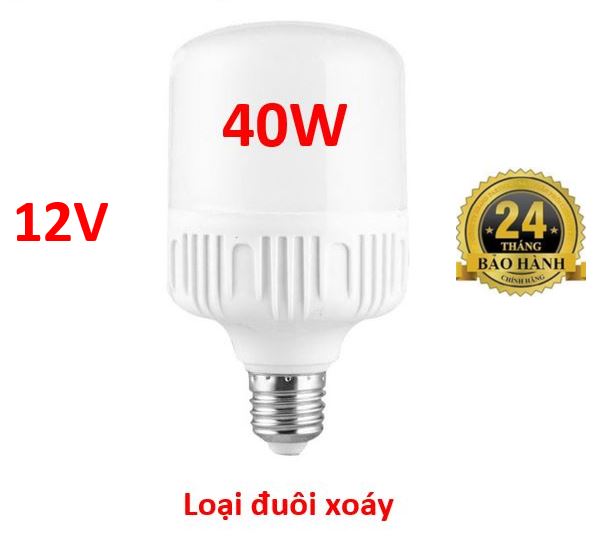 Bóng đèn led 12V đuôi xoáy, công suất 30w 40w 50w, đèn led ắc quy