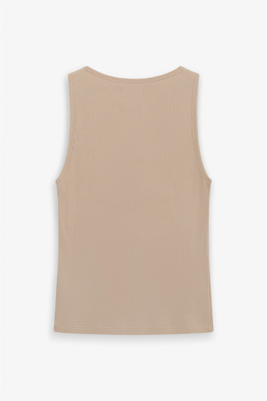 Áo Thun ba lỗ ROUTINE Tanktop Nam Sát Nách Kẻ Sọc Gân Trơn Form Slim màu Be - 10S23TTO001 | LASTORE MENSWEAR