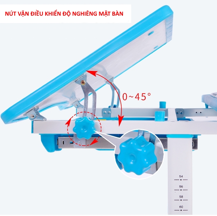 Bàn học sinh thông minh chống gù chống cận kt80cm A80H