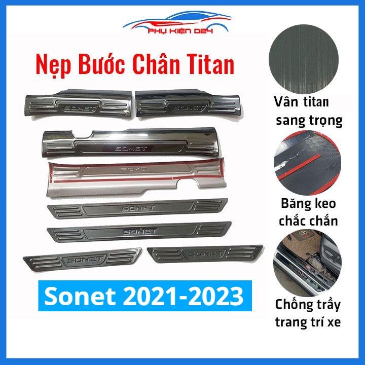 Ốp bậc cửa nẹp bước chân TITAN ô tô Sonet 2021-2023 chống trầy bảo vệ xe