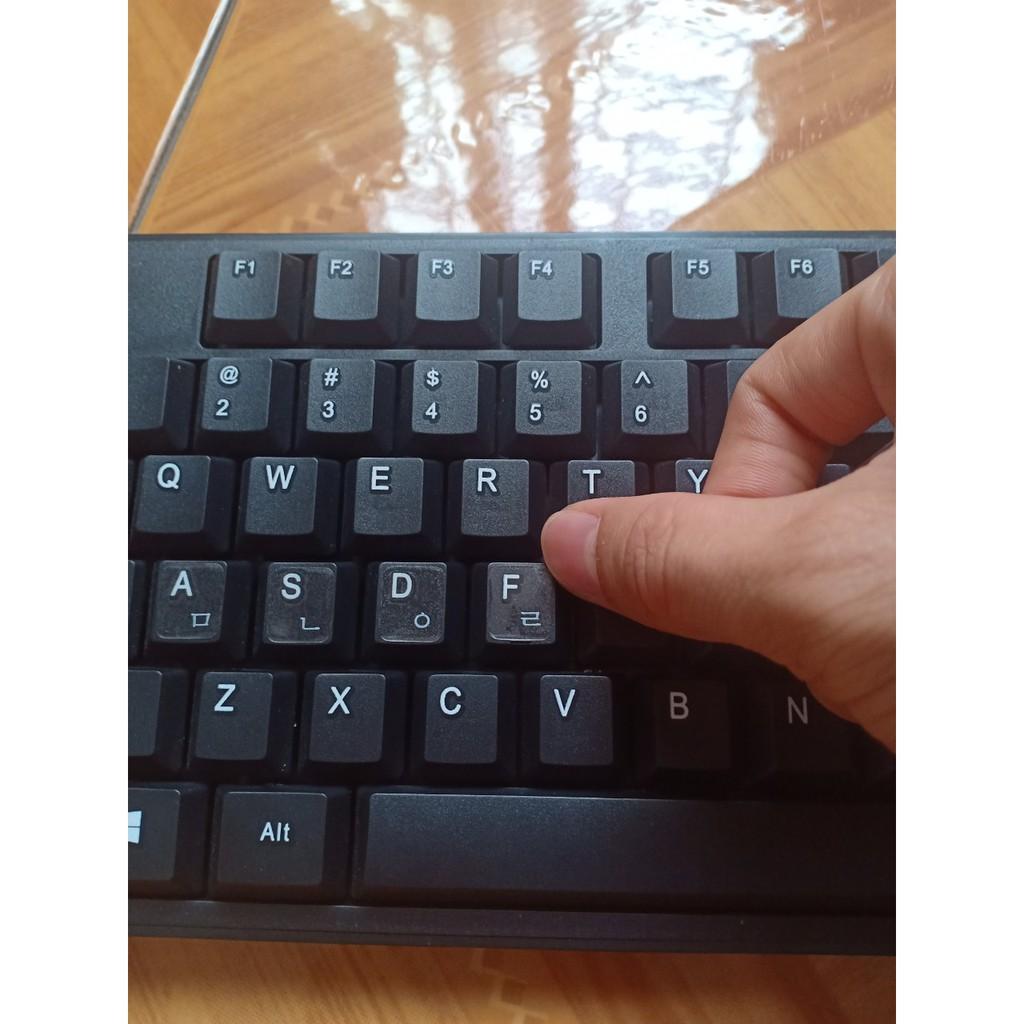 Miếng dán bàn phím tiếng hàn chữ trắng ( dùng cho bàn phím đen chữ trắng)