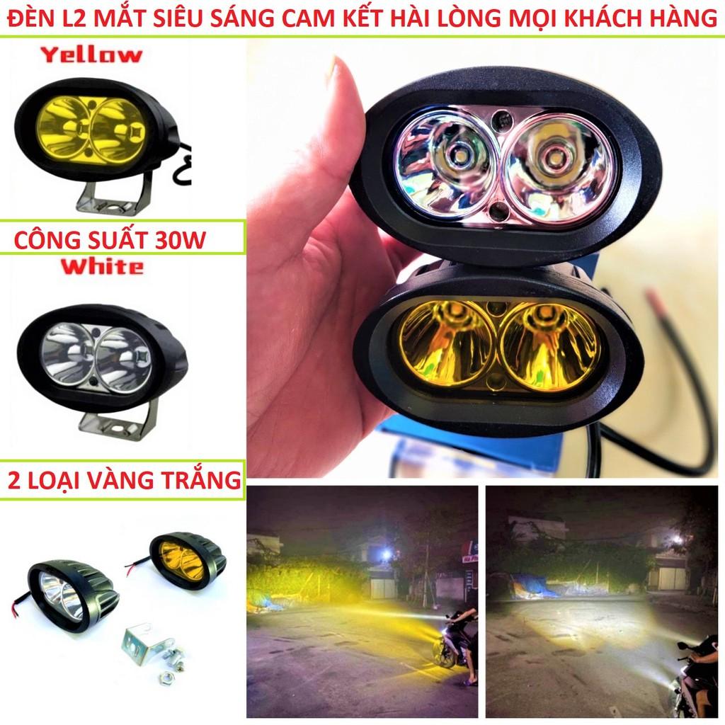 ĐÈN TRỢ SÁNG XE MÁY MẮT CÚ L2 SIÊU SÁNG LẮP CÁC LOẠI XE