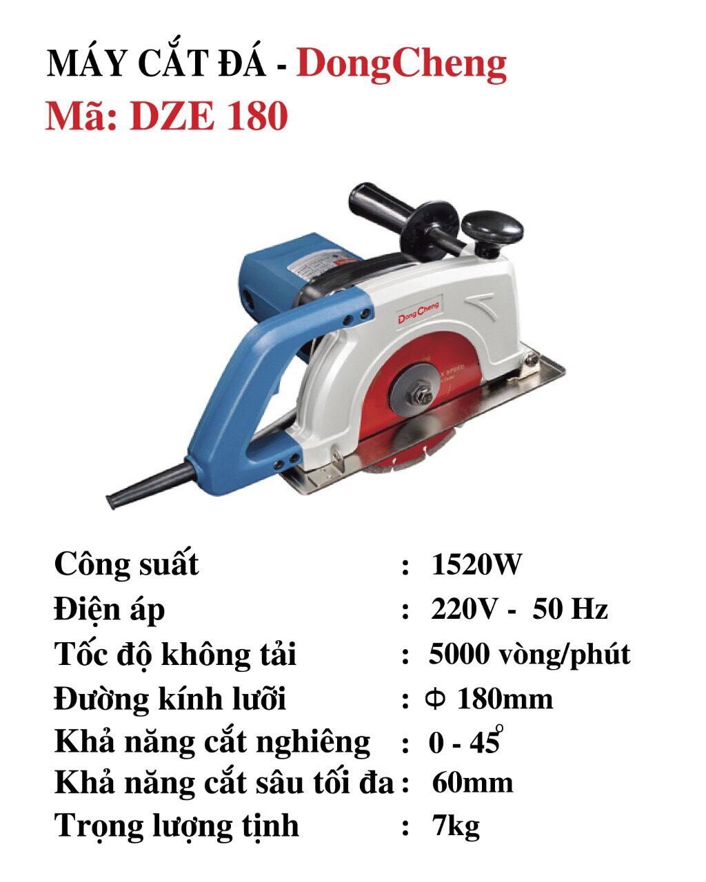 MÁY CẮT GẠCH 1520W DONGCHENG DZE180 - HÀNG CHÍNH HÃNG