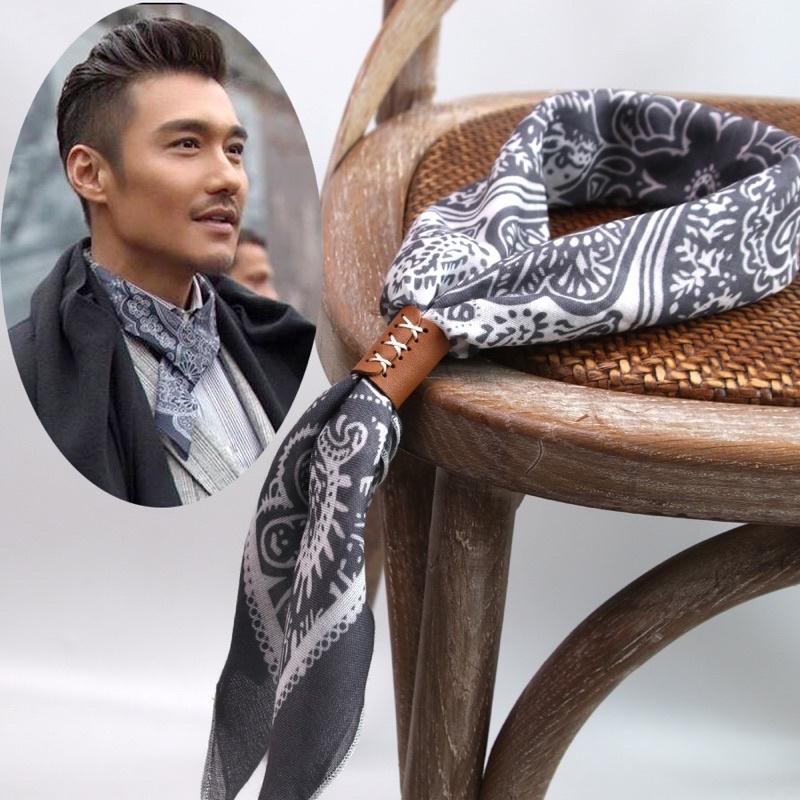 Khăn turban vuông hoạ tiết size 58x58cm Khăn bandana hoa văn bông hoa