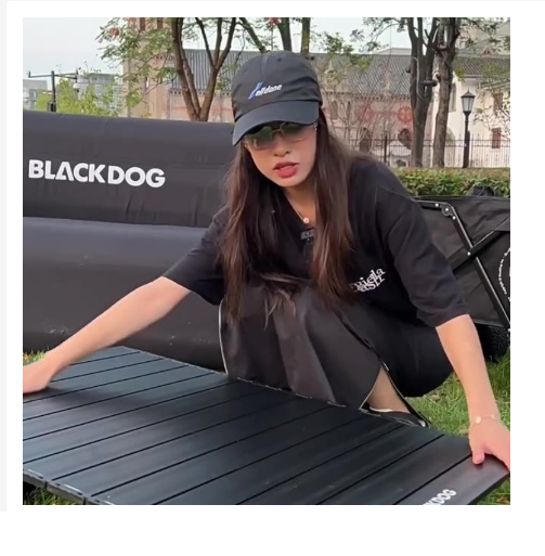 Bàn nhôm cắm trại gấp gọn tùy chỉnh độ cao Blackdog BD-ZZ003