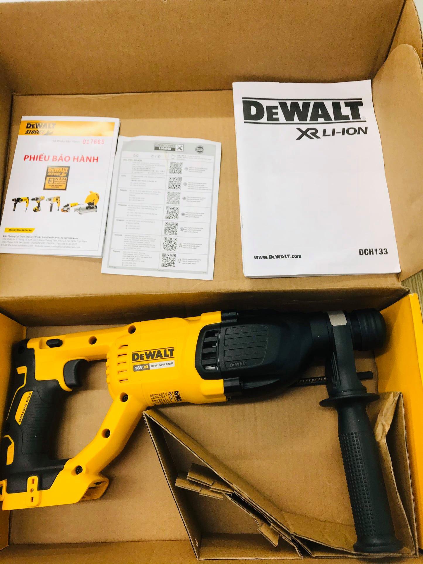 MÁY KHOAN CẦM TAY 18V-BL 3 CHỨC NĂNG DEWALT DCH133D1- HÀNG CHÍNH HÃNG