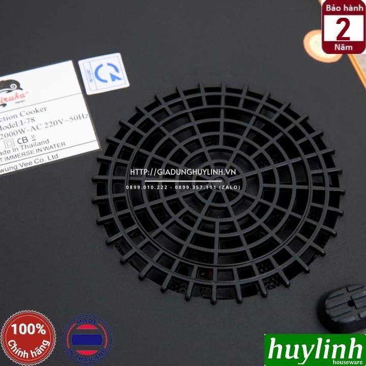 Bếp điện từ đơn Iruka I-78 - Công suất 2000W - Sản xuất tại Thái Lan - Sử dụng cho nồi đáy từ - Hàng chính hãng