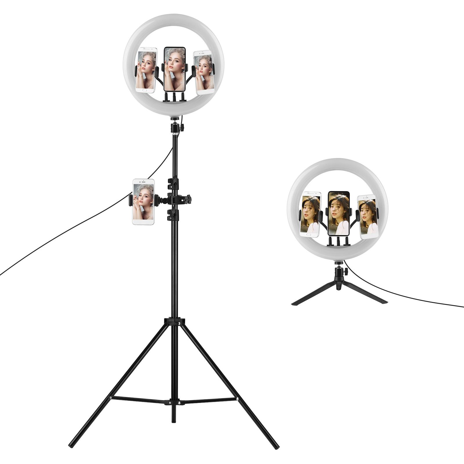 Đèn LED 13 inch ánh sáng chụp ảnh nhiệt độ hai màu 2800K-5800K 10 mức độ sáng có thể điều chỉnh với chân máy