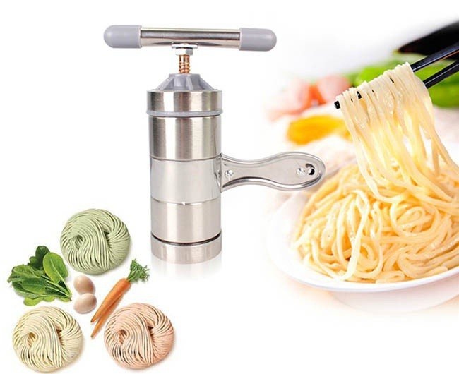 Dụng Cụ Làm Mỳ, Nui Bằng Inox 5 Khuôn Lựa Chọn