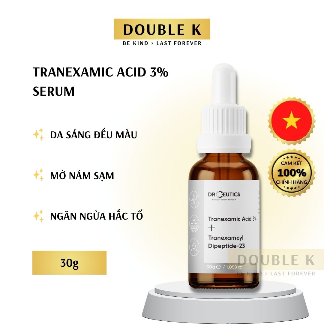 Serum Sáng Da Mờ Nám Sạm DrCeutics Tranexamic Acid 3% + Tranexamoyl Dipeptide-23 - Double K