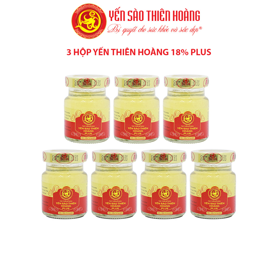 3 hộp yến Thiên Hoàng 18% ( hộp/6 lọ )