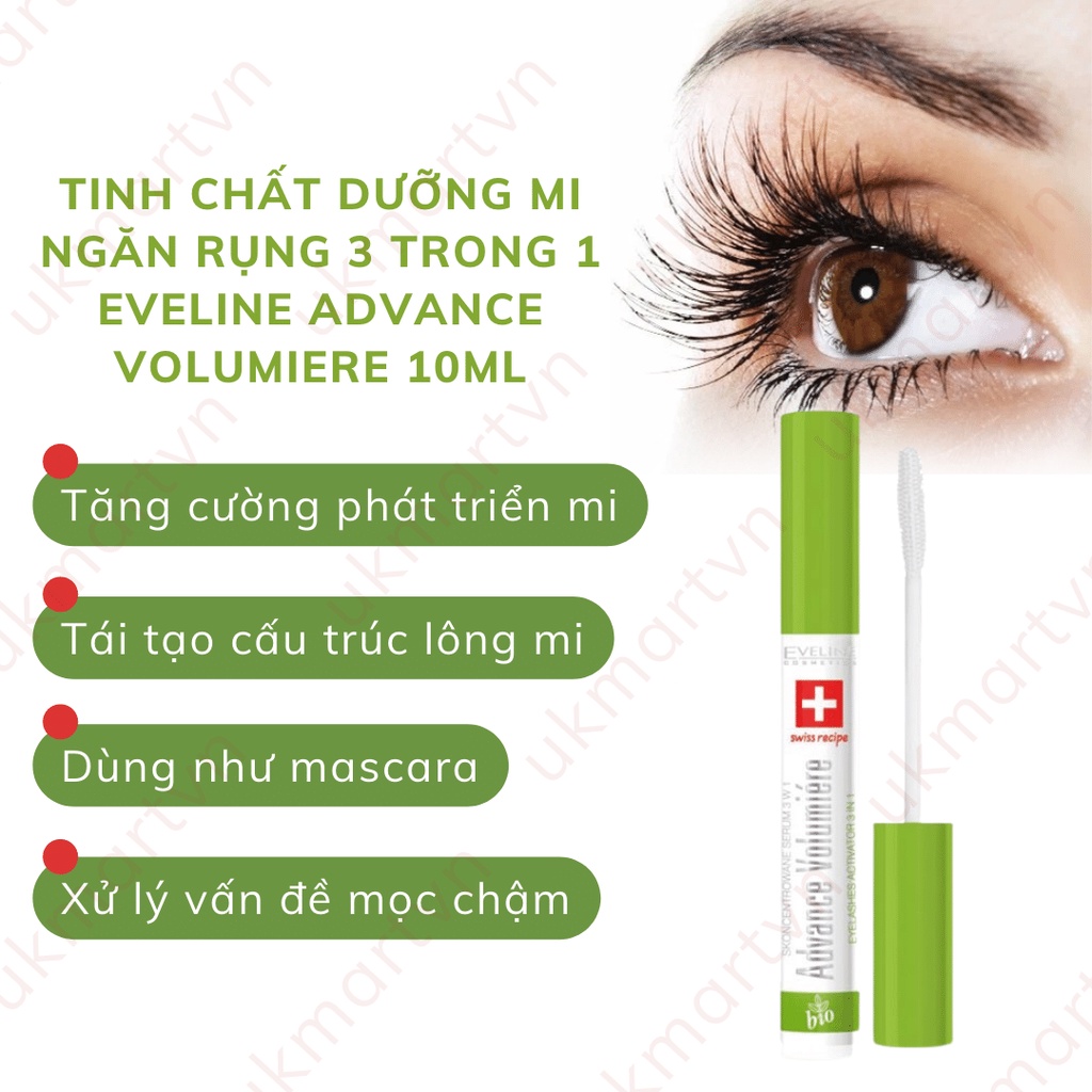 Tinh Chất Dưỡng Dài Mi 3 Trong 1 Eveline Advance Volumiére (10ml)