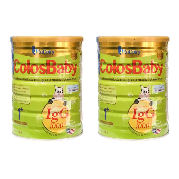 Sữa Bột VitaDairy ColosBaby Gold 1+ (800g) - hai hộp. Tặng chú dê nhồi bông dễ thương