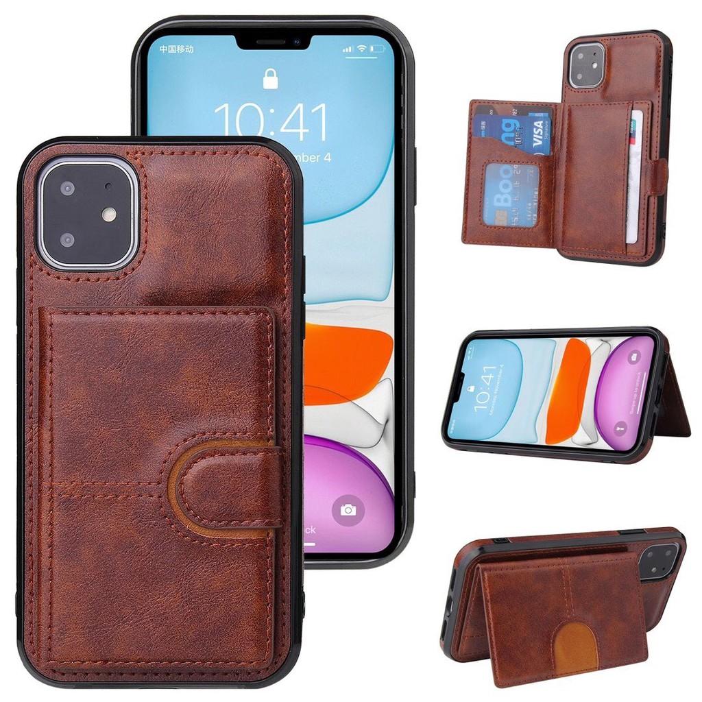 Ốp lưng dành cho iPhone 6 6s 7 8 plus x xs max 11 12 13 pro mini pro max - ví da ngăn để thẻ - để ảnh - để tiền