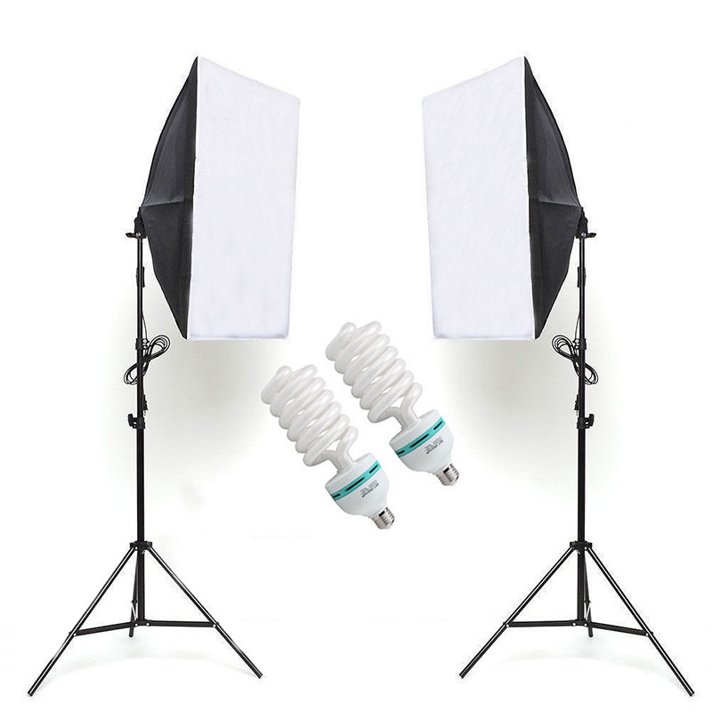 COMBO 2 Bộ kit softbox studio compas mk  200w 5500K hỗ trợ ánh sáng chụp ảnh sản phẩm , lookbook , chân dung