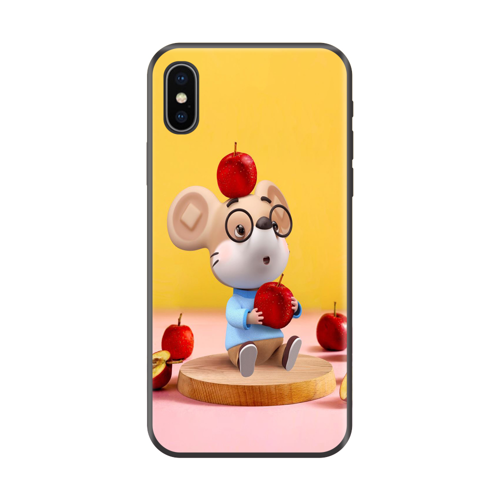 Ốp lưng TPU viền dẻo cho điện thoại IPHONE XS Hình Chuột Tết 2020 Mẫu 11