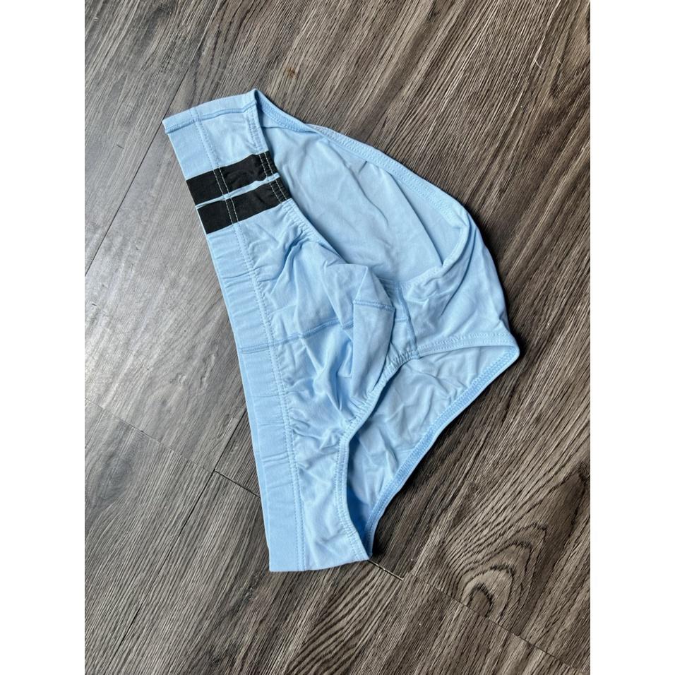 QUẦN LÓT NAM TAM GIÁC TRƠN THUN COTTON LƯNG SỌC (HÌNH THẬT)