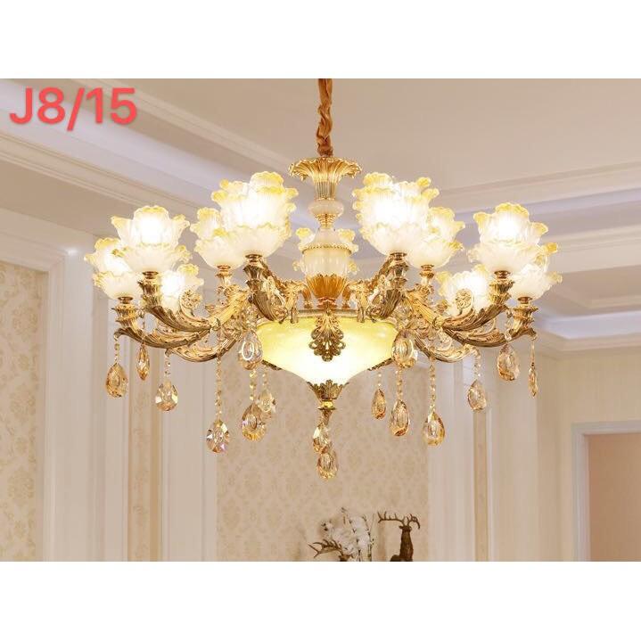 Đèn chùm trang trí phòng khách 15 tay