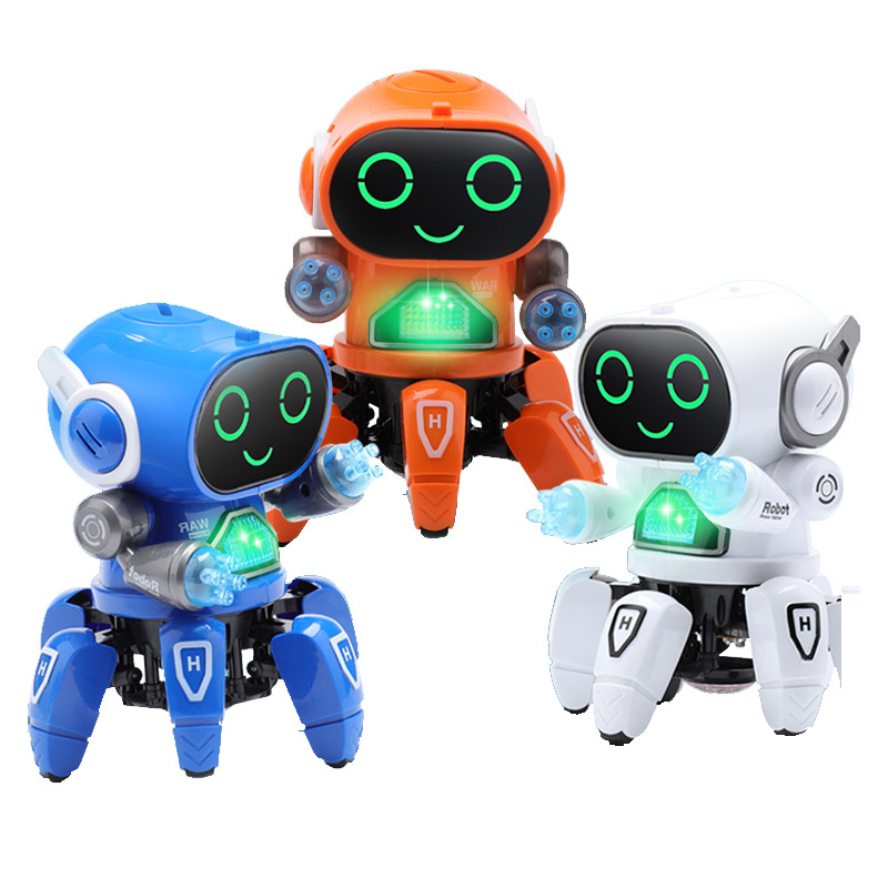 Robot đồ chơi trẻ em biết nhảy và phát nhạc, đèn LED sinh động