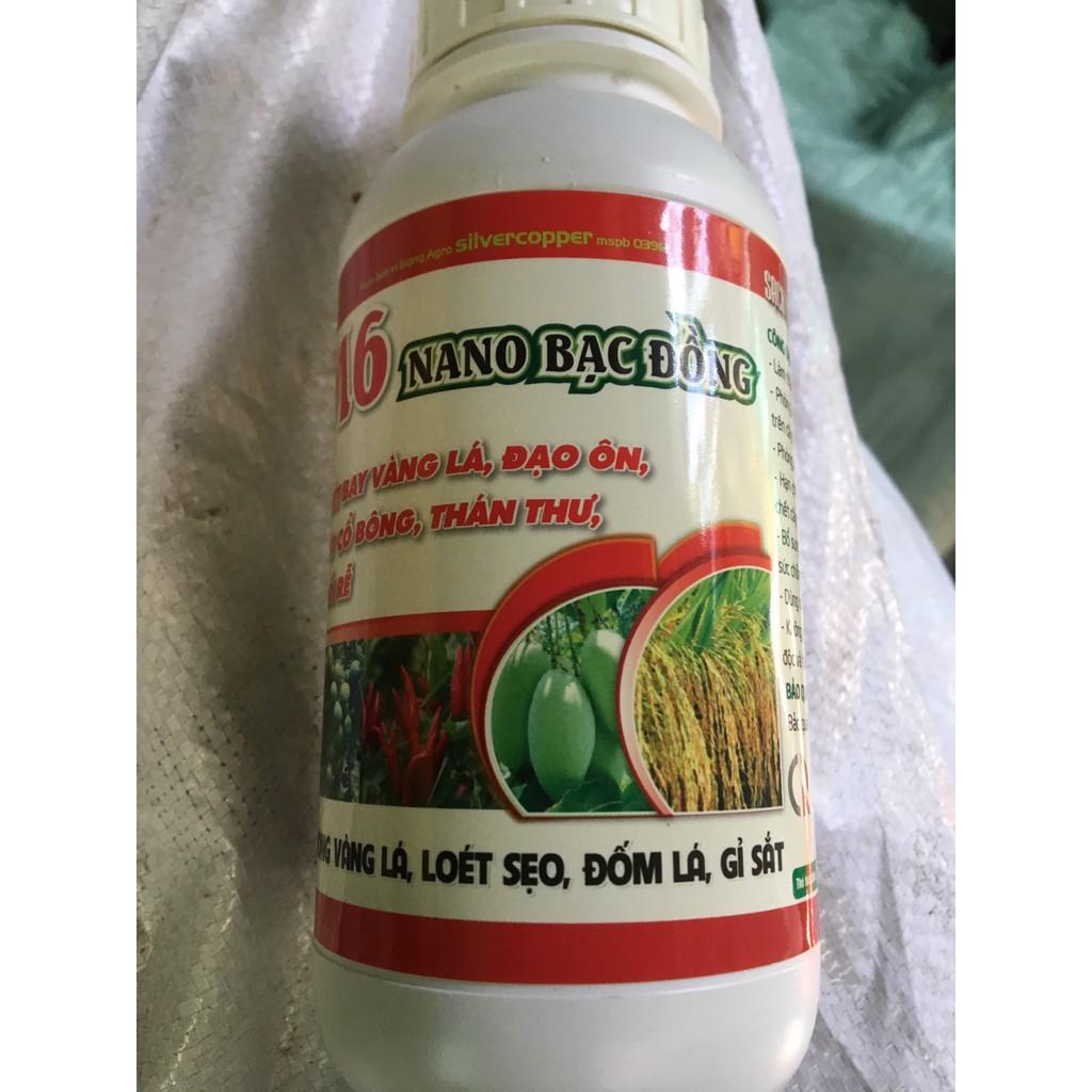 Dung dịch Nano Bạc Đồng phòng trị nấm khuẩn 500ml nhan mới M6