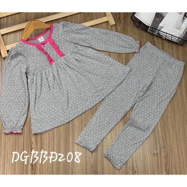 Bộ dài tay thun borip xuất khẩu dáng babydoll cho bé gái size đại từ 25 đến 40kg - Bộ quần áo bé gái - pikakids