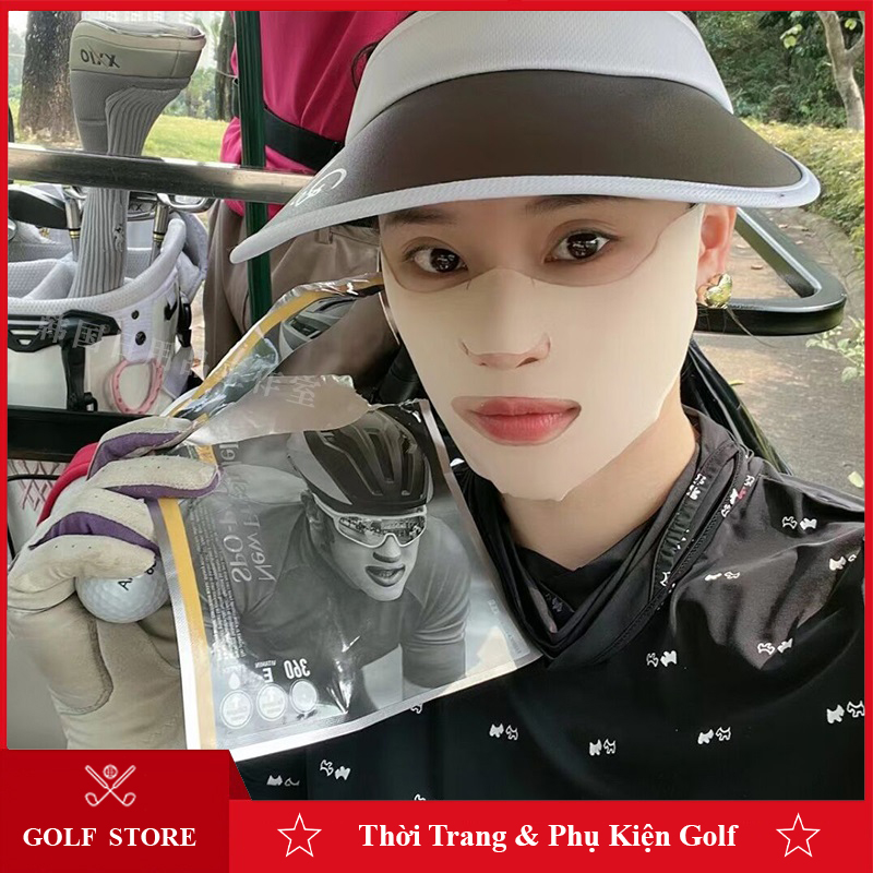 Mặt nạ chống nắng golf tích hợp Collagen nam nữ dưỡng da mặt chống nắng khi lên sân golf