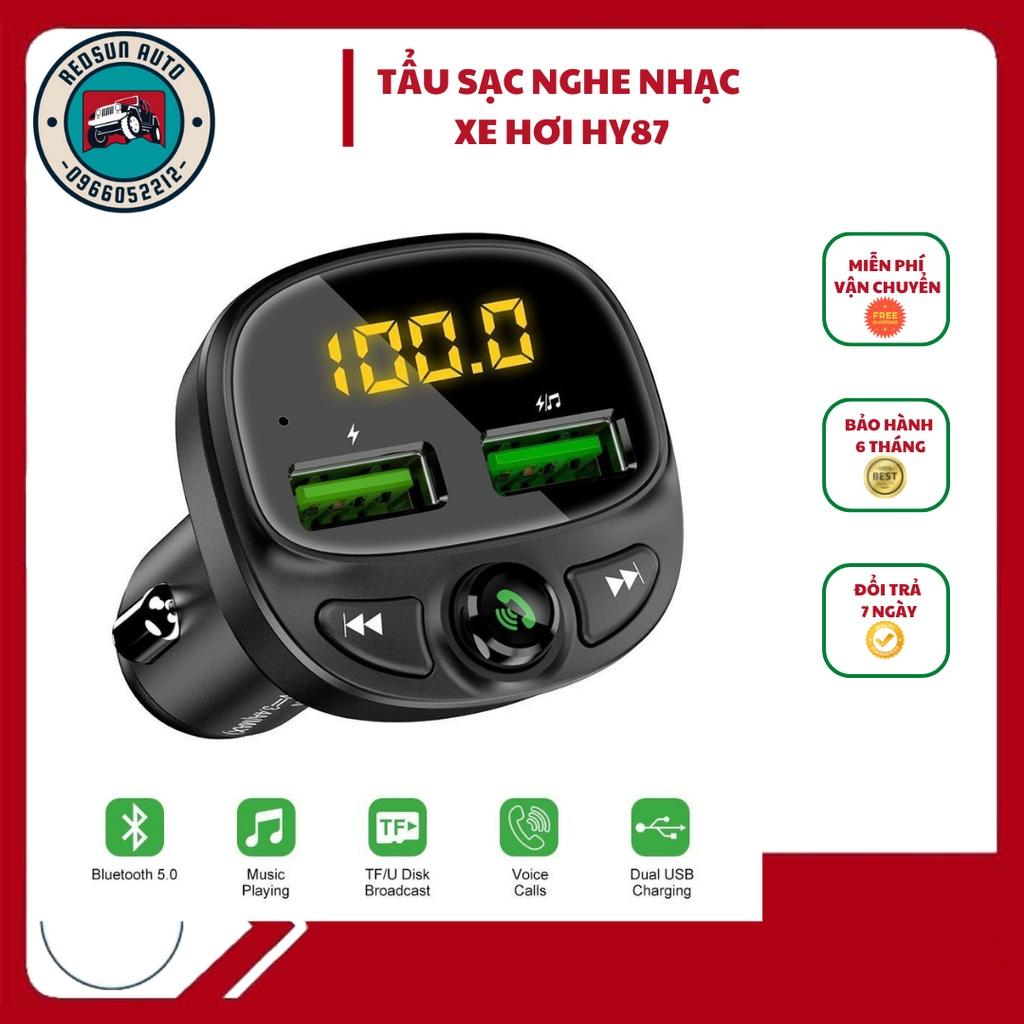 Tẩu Nghe Nhạc Bluetooth Kiêm Sạc Điện Thoại Đa Năng, Nhận Cuộc Gọi Rảnh Tay Cho Ô Tô Xe Hơi Hyundai HY-87 (