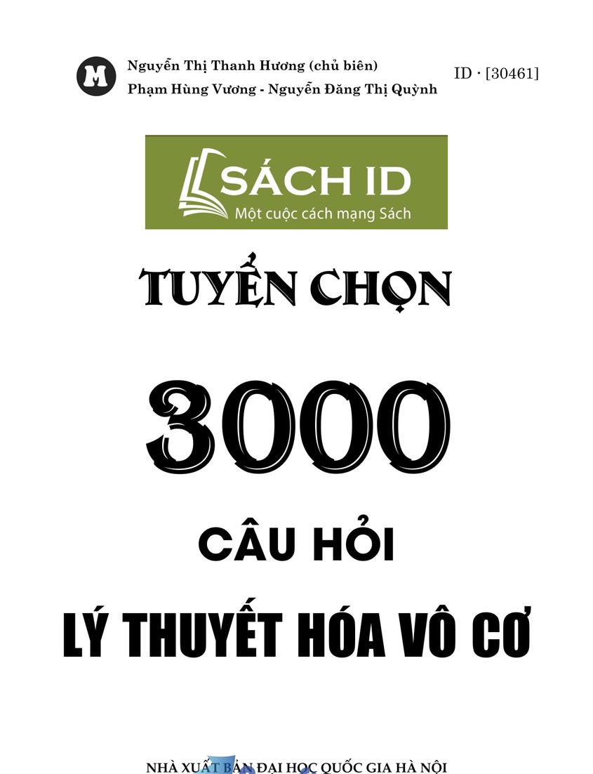 Tuyển Chọn 3000 Câu Hỏi Lý Thuyết Hóa Vô Cơ