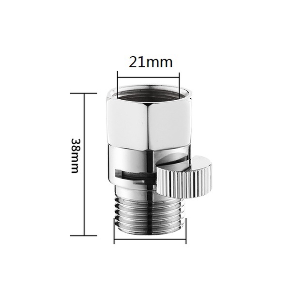 Van khóa mở nước bằng đồng 21MM dùng cho vòi hoa sen, đầu nối ống nước,...Kiểm soát lực chảy dòng nước