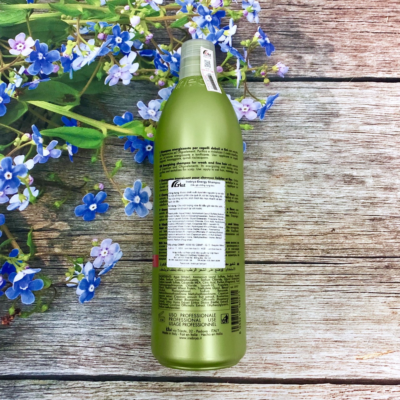 Dầu gội ngăn ngừa rụng kích thích mọc tóc Inebrya Ice-Cream Energy shampoo 1000ml