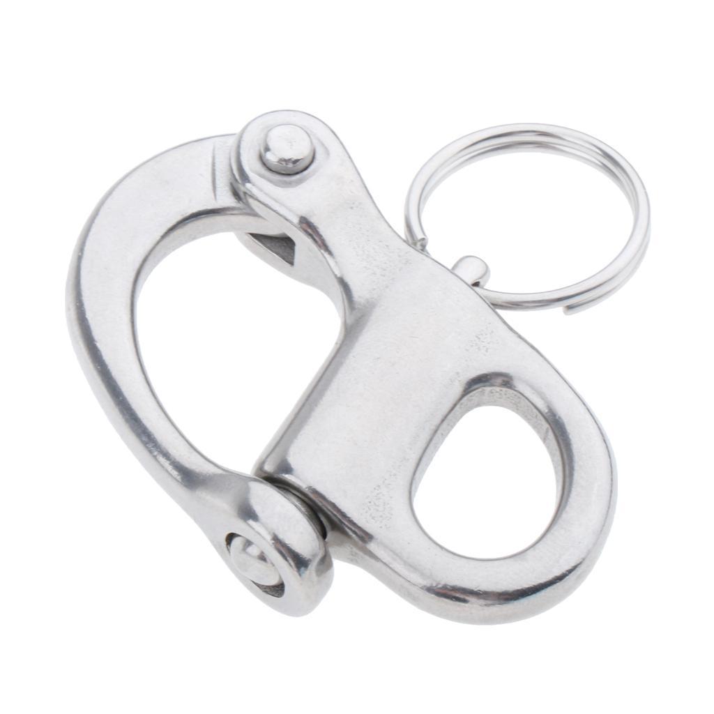 316 Stainless Steel Swivel Shackle Kayak Buckle Marine Boating Rigging