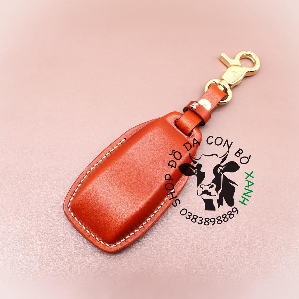 Bao da dành cho Chìa Khoá Ép Phom Mercedes handmade da thật, Bao da dành cho chìa khoá Mec 002e
