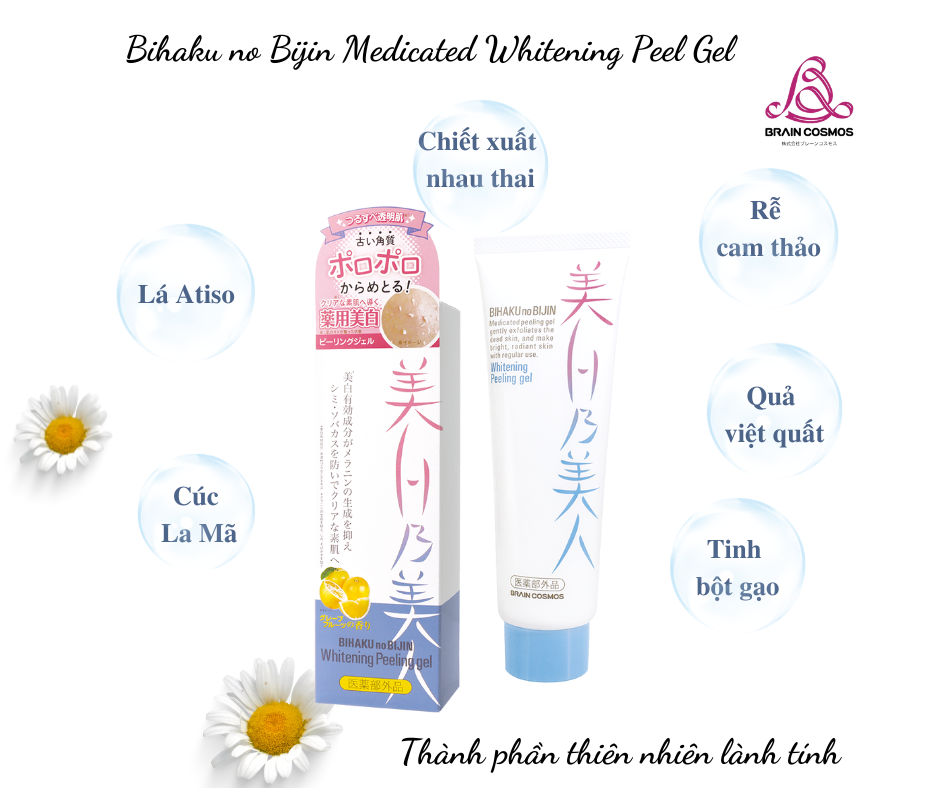 Gel Bihaku No Bijin Whitening Peel Gel Nhật Bản 120g