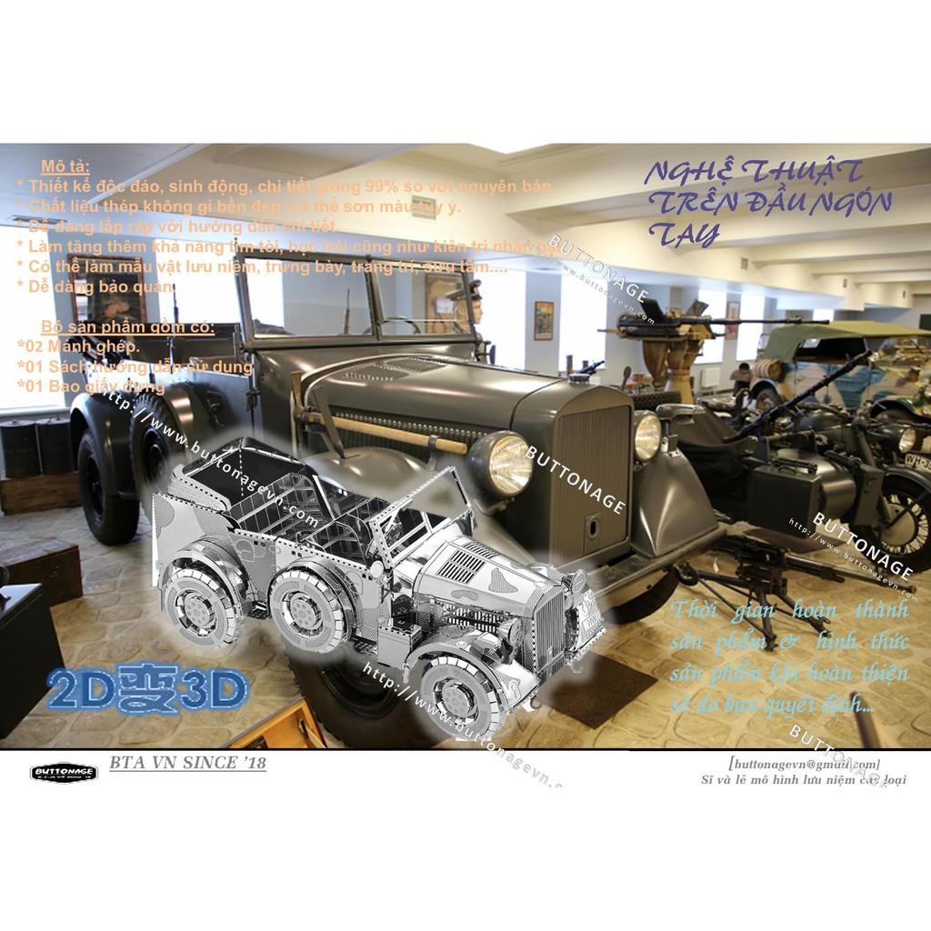 Mô Hình Lắp Ráp 3d Xe Jeep Horch KFZ15 - Đức