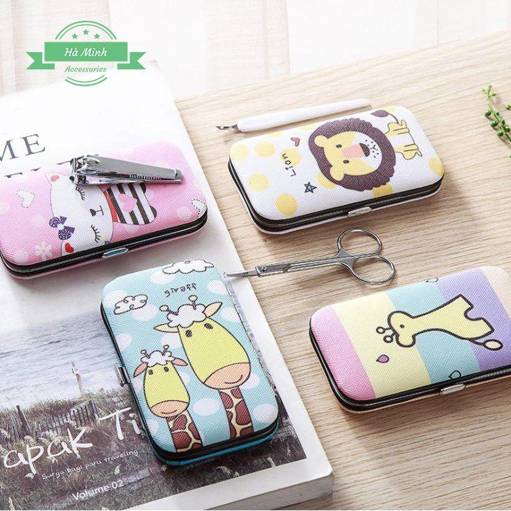 Bộ 7 Dụng Cụ Làm Móng Có Hộp Cute - Dũa Bấm Móng Tay