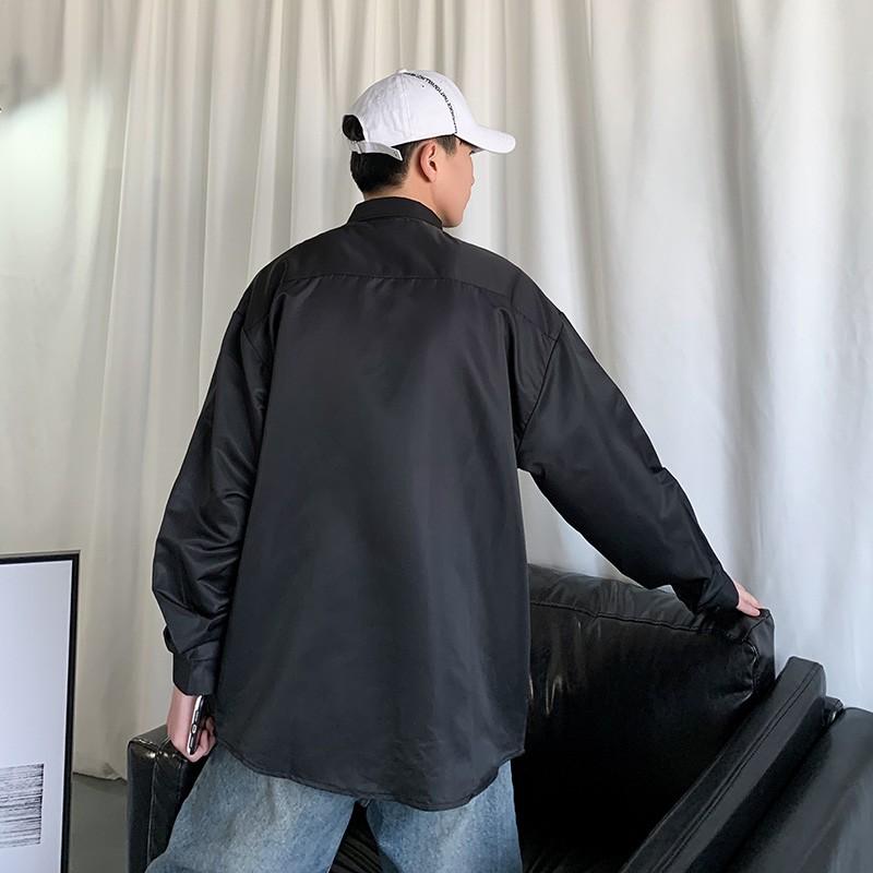 Áo Sơ Mi Nam Tay Dài Dáng Rộng Thời Trang Phong Cách