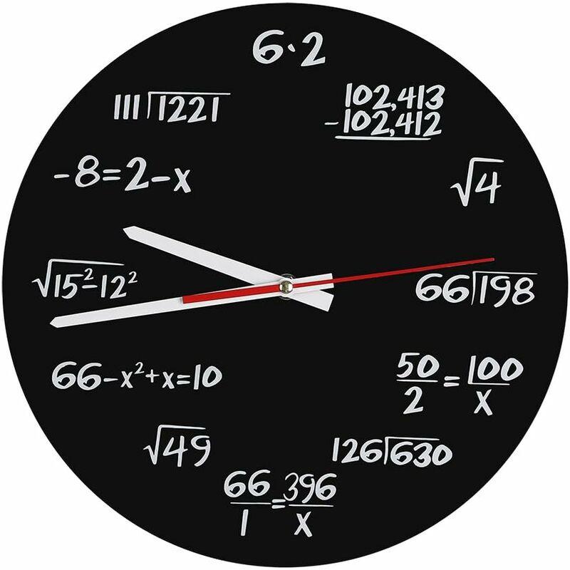 Đồng hồ treo tường, Đồng hồ treo tường sáng tạo Thiết kế độc đáo Công thức đồng hồ toán học cho lớp học, nhà, trang trí quà tặng hiện đại văn phòng