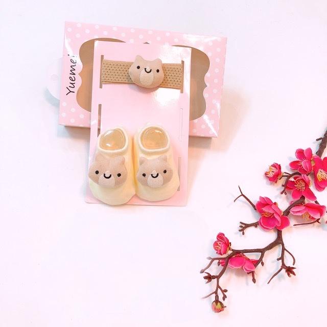 Set Tất Vớ Thú Và Băng Đô Cho Bé Sơ Sinh Bebé Tí Tẹo