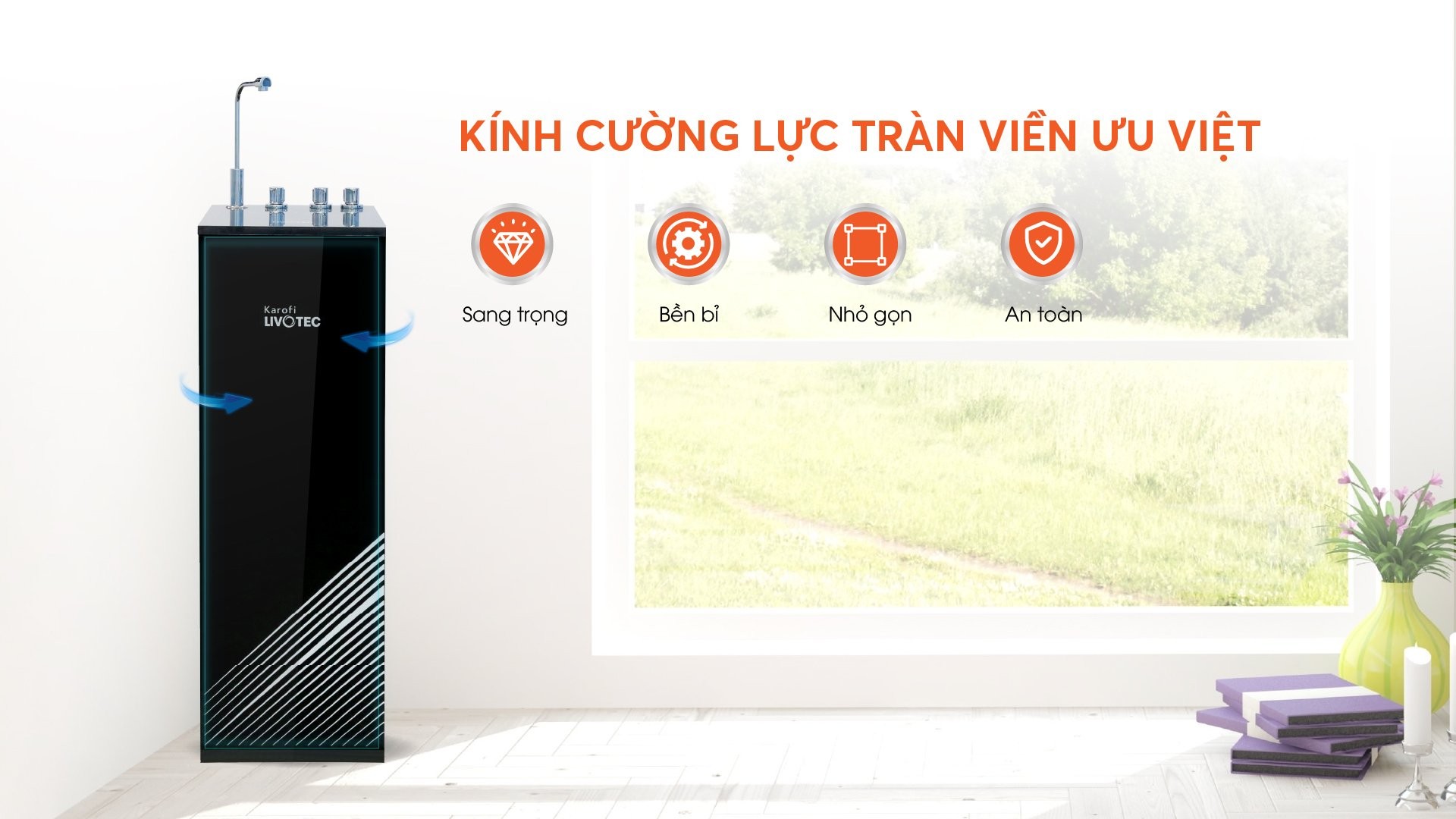 Máy Lọc Nước Nóng Lạnh Nguội Karofi Livotec 611 - Hàng Chính Hãng