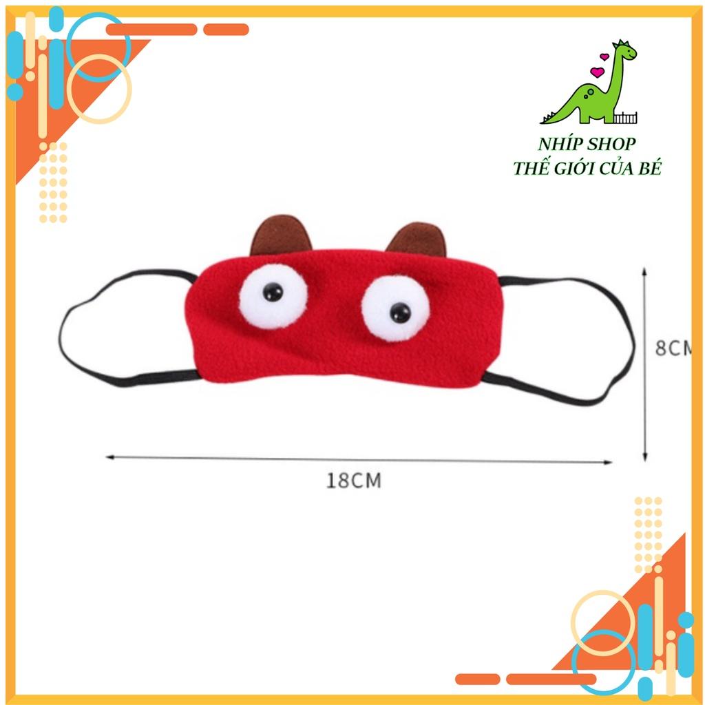 Bịt mắt ngủ mềm mại dễ thương - miếng bịt mắt bằng vải nhung dễ thương hình mắt giả