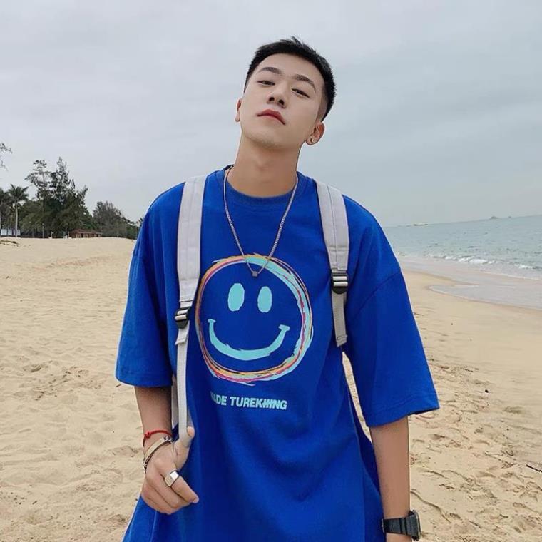 Áo thun tay lỡ nam nữ, áo phông unisex form rộng chất cotton mát mịn thấm hút mồ hôi in hình Hoạt Hình