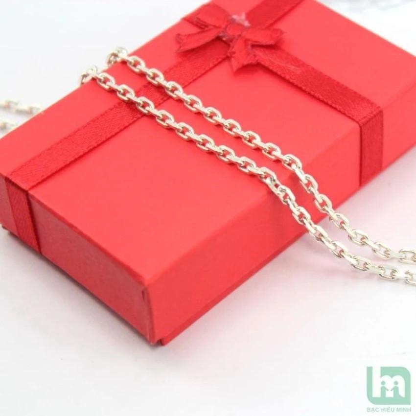 Dây Chuyền Vòng Cổ Nam Bạc Ta Nguyên Chất S99 Kiểu Dây Vuông Bạc Hiểu Minh DBN007T
