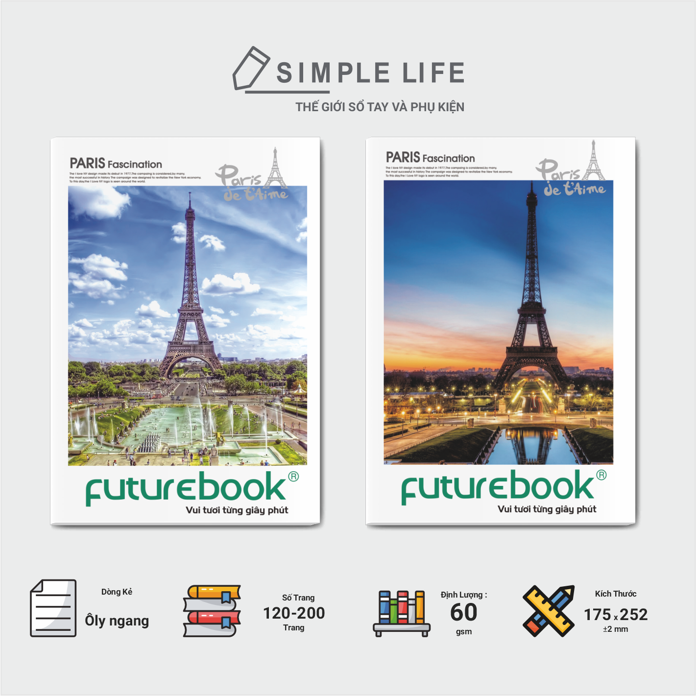 Tập Sinh Viên - Vở Ôly Ngang B5 Tháp Paris - 120Tr_200Tr Mã SP DK-SV182