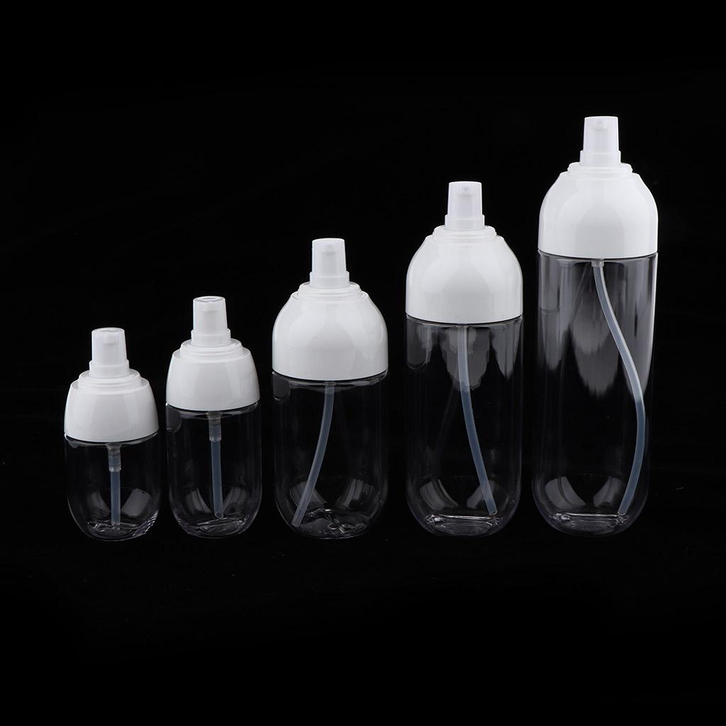 2Pcs Refillable Empty Cream Shampoo Lotion Pump Bottles with Cap 30ml