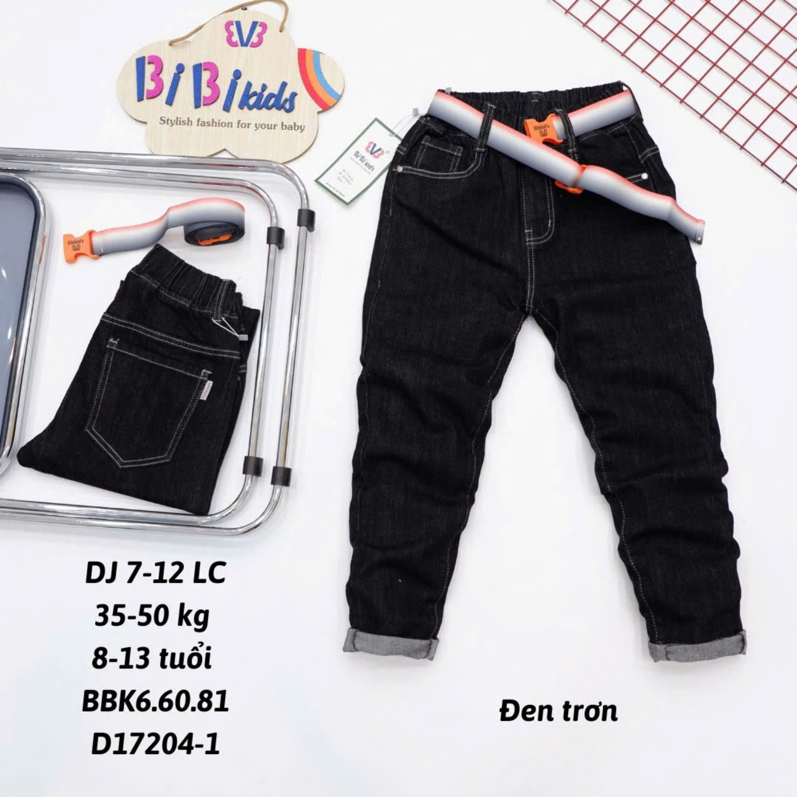 Quần jeans dài cho bé trai phối đồ đi chơi đi tiệc phong cách đẹp size 28-50kg hàng co giãn thoải mái