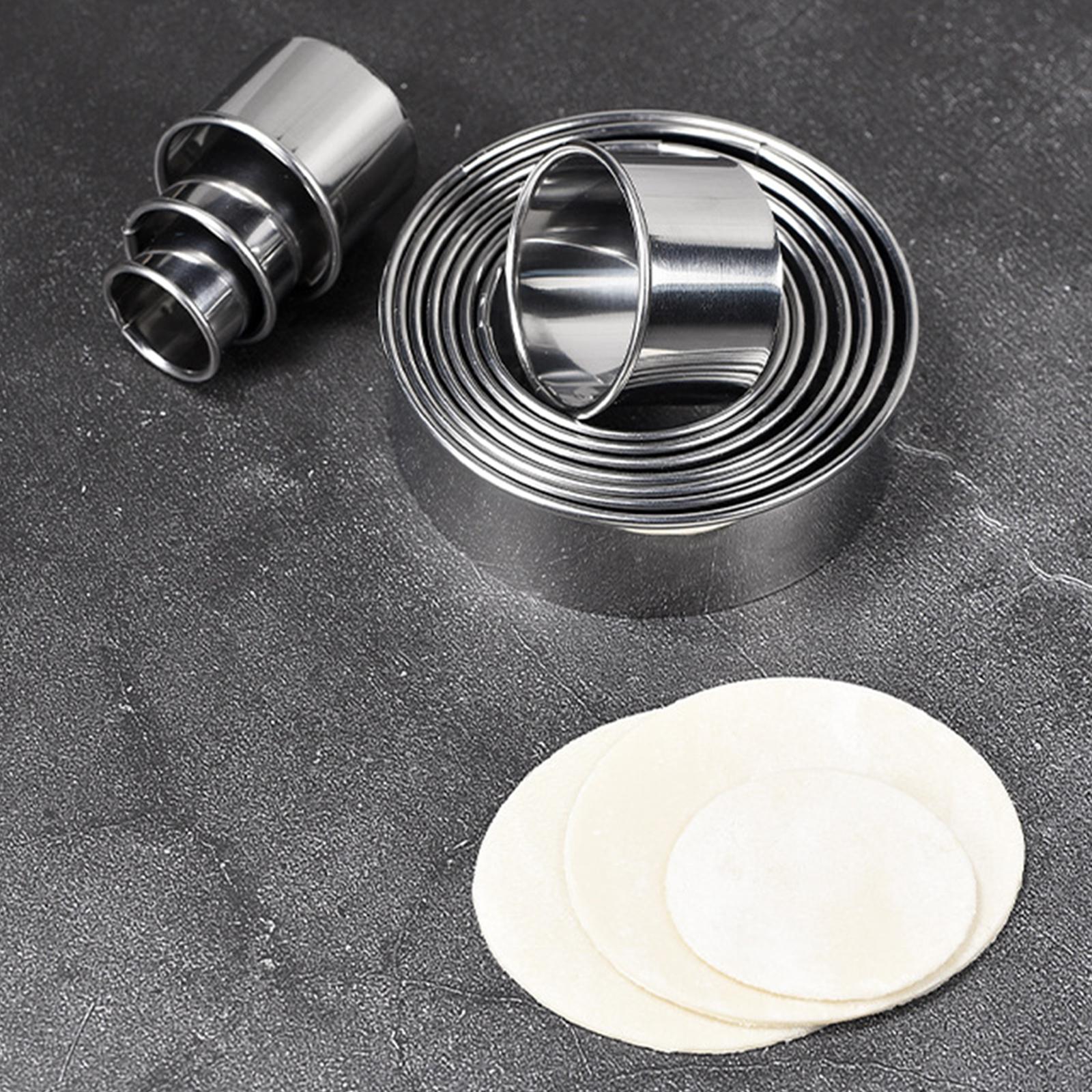 Round Biscuit Moulds Stainless Steel Cookie Biscuit Cutter DIY Baking Cake Mold Pastry Baking Tool