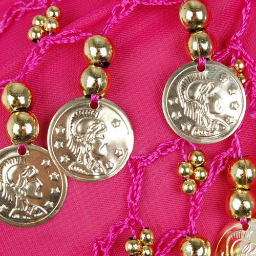 Women Dancer Dress Belly Dance Hip Scarf Belt Skirt Wrap Pink