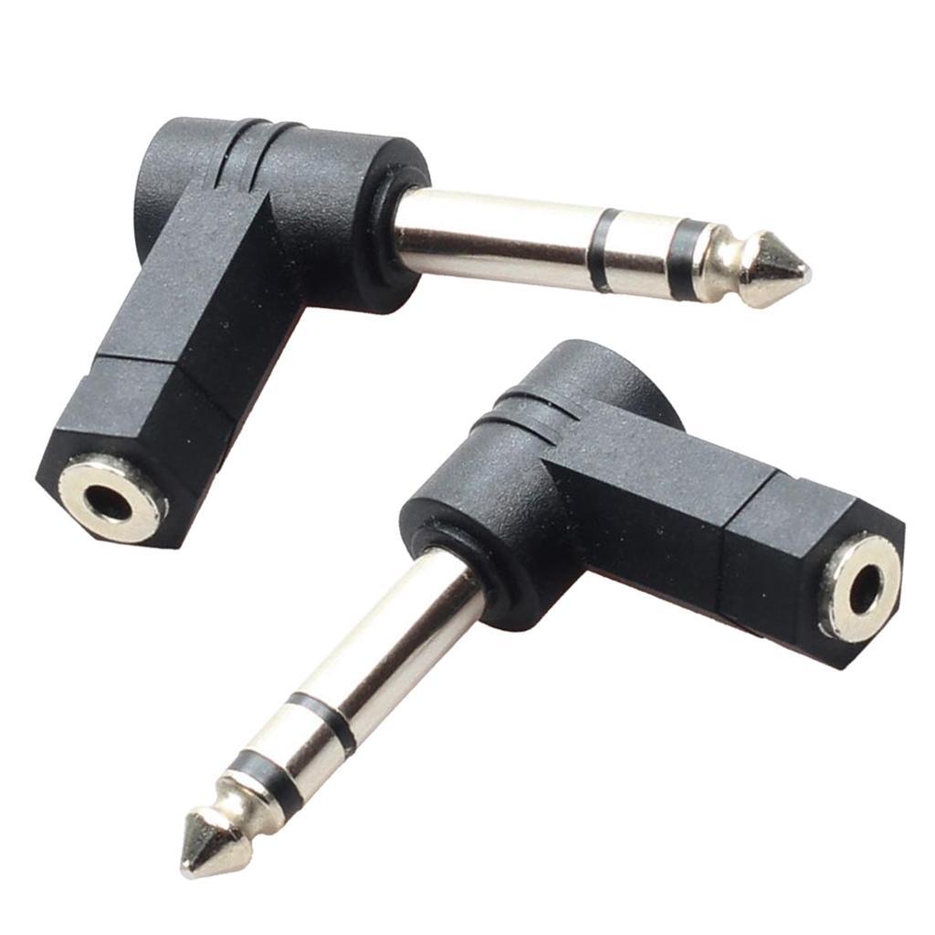4x 6.35mm 1/4'' Male Plug to 3.5mm 1/8'' Female Jack Audio Adapter Connector