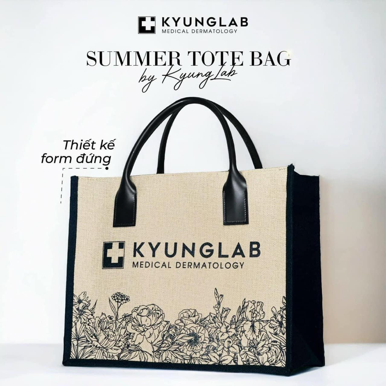 KyungLab Canvas Summer Tote Bag Sang Trọng