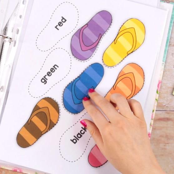 Bộ học liệu Montessori bóc dán Học liệu hoạt động mùa hè - Đồ chơi giáo dục sớm Montessori